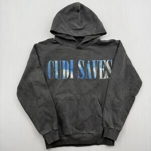 KID CUDI CUDI SAVES PULLOVER HOODIE VINTAGE WASH‎ SMALL